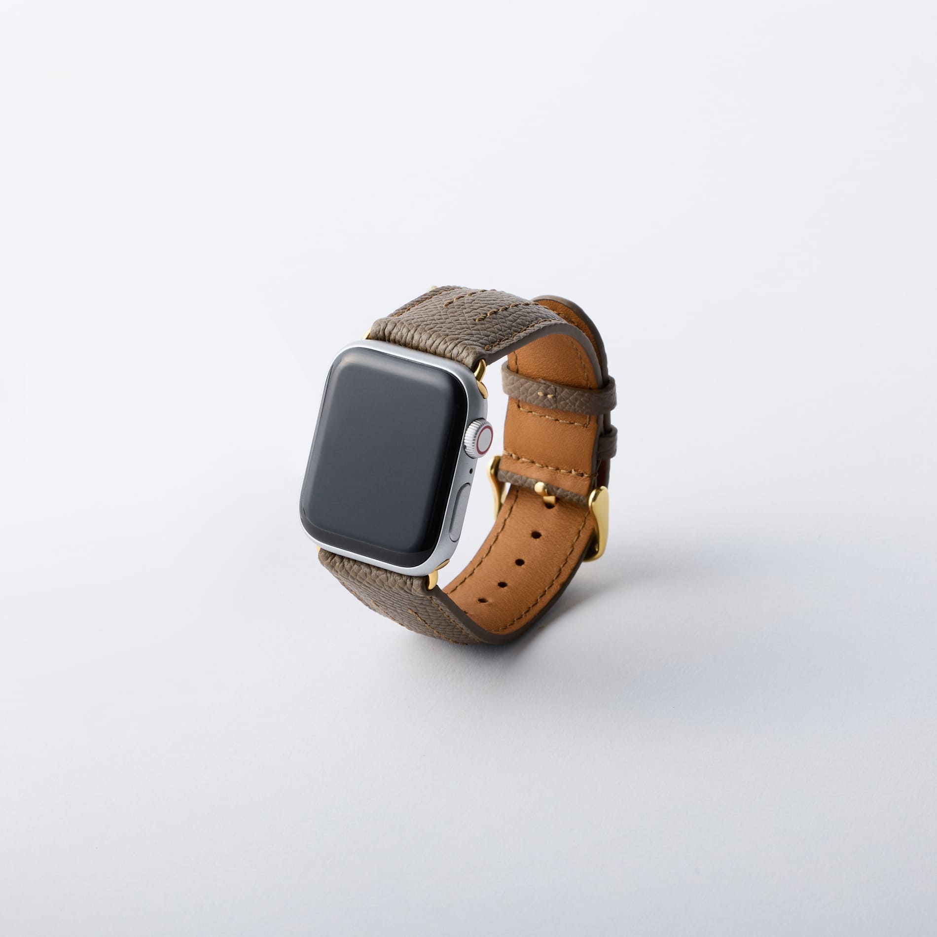 Apple Watch レザーバンド (色：トープ)【42mm/44mm/45mm/49mm】